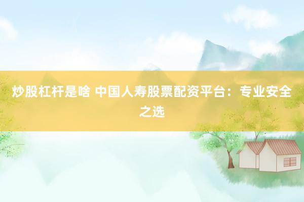 炒股杠杆是啥 中国人寿股票配资平台：专业安全之选