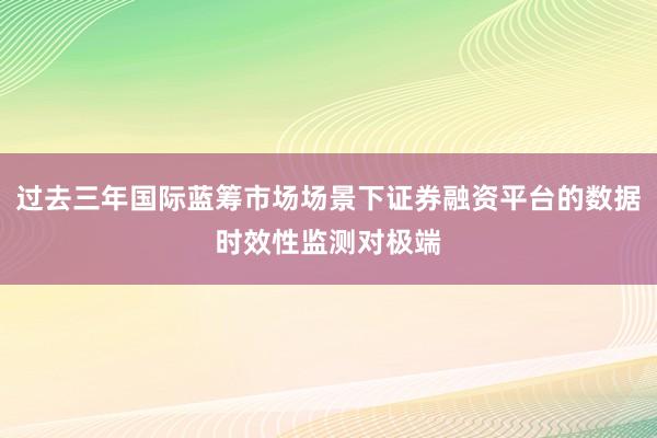 过去三年国际蓝筹市场场景下证券融资平台的数据时效性监测对极端